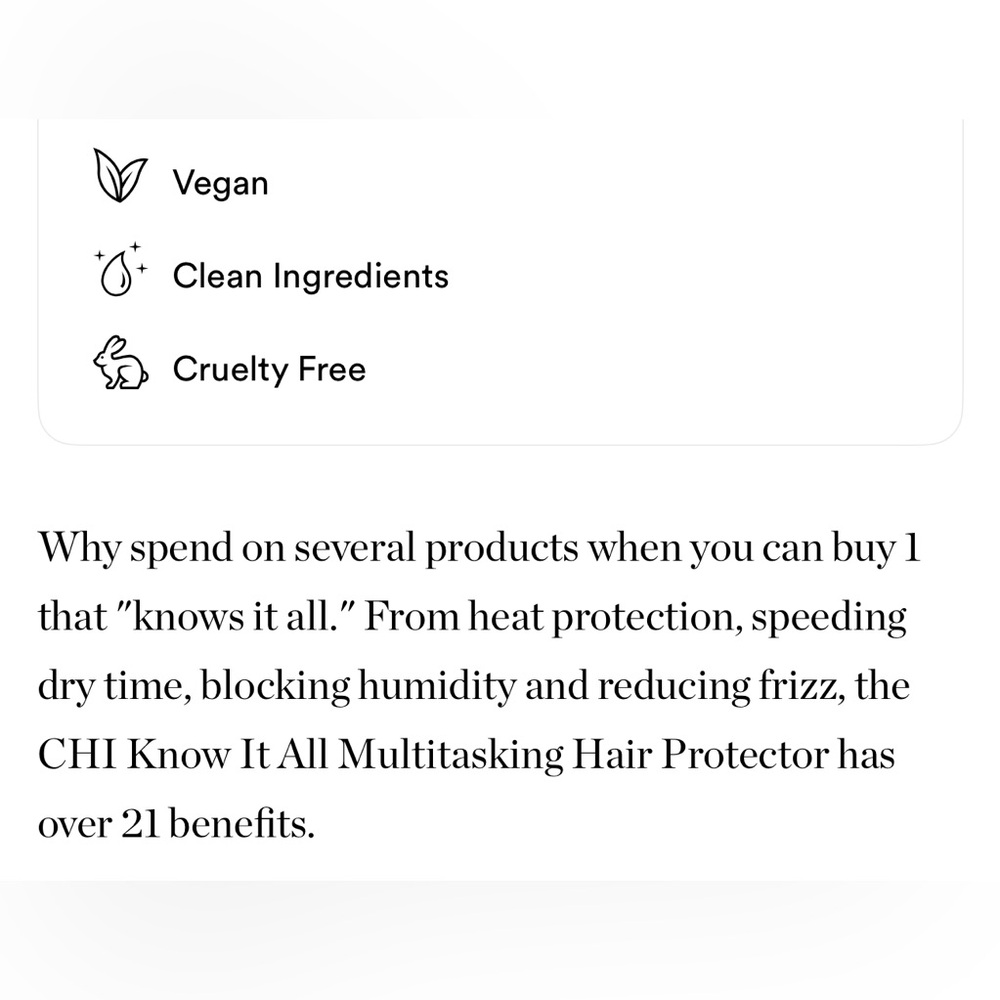 $7❤️‍🔥 CHI Know It All Multitasking Hair Protectant Spray Travel Size 👩‍🦳 NEW - Picture 3 of 3